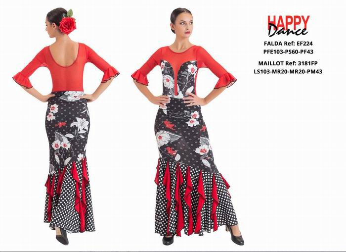 Conjuntos de flamenco para Adulto. Happy Dance.Ref. EF224PFE103PS60PF43-3181FPLS103MR20MR20PM43